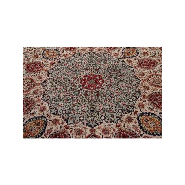Textile 1960s Old Persian Tabriz Area Rug 12 X 19 For Sale - Image 7 of 12
