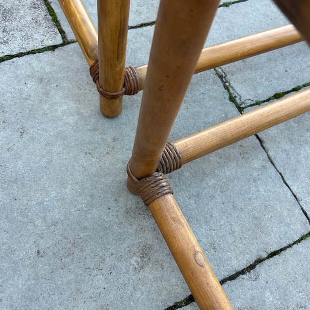 1960s 1960s Italian Style Bamboo and Glass End Tables For Sale - Image 5 of 5