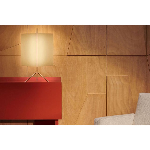 3T09 Bronze Structure and Ivory Fabric Table Lamp by Neri & Hu for Cassina For Sale - Image 6 of 8
