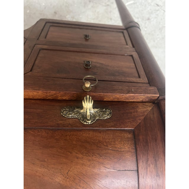 Louis XVI Style Mahogany Cylinder Desk, 1800s For Sale - Image 12 of 18