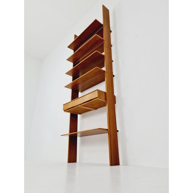 Vintage German Walnut Bookshelf, 1960s For Sale - Image 6 of 11