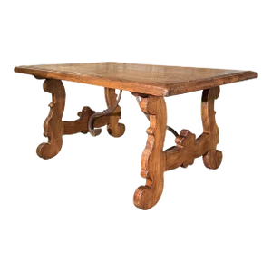Contemporary Lira Old Chestnut Coffee Table - 17th Century Italian Refectory Style to Order
