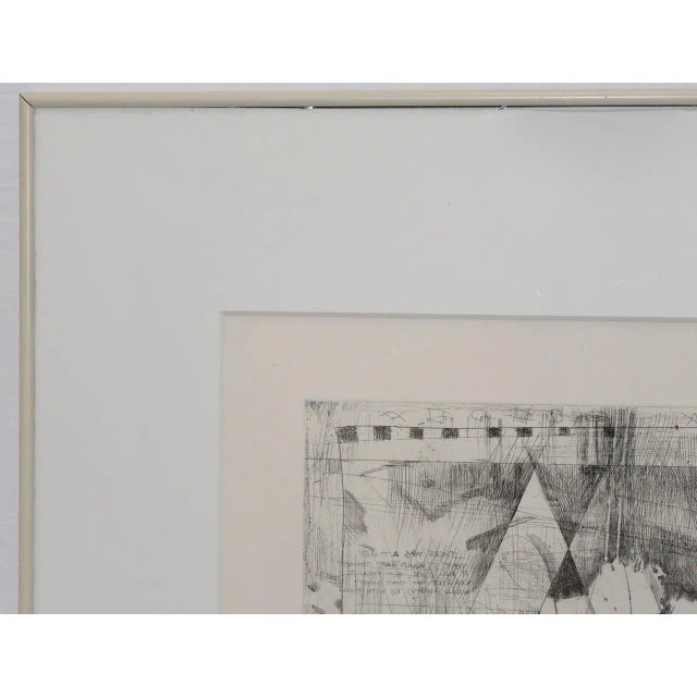 Danny Edwards Abstract Black & White Etching C.1989 For Sale In San Francisco - Image 6 of 12