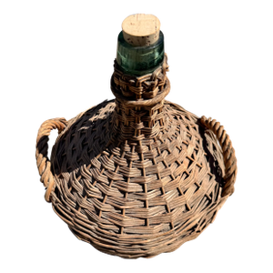Mid 20th Century French Wicker Demijohn