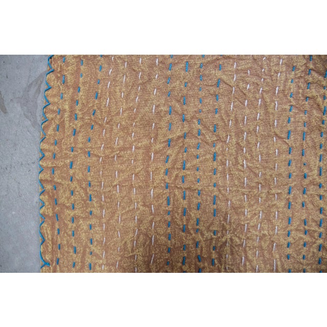 Indian Dual Colored Kantha Throw For Sale In San Francisco - Image 6 of 9