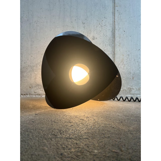 Black Luna Lamp from Rinaldo Cutini, Italy, 1960s For Sale - Image 3 of 12