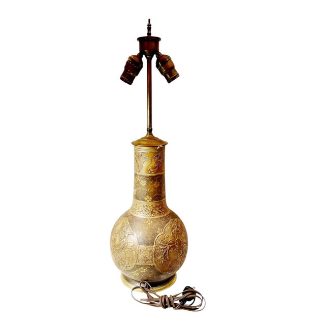 1920s Japanese Nippon Vase as a Lamp For Sale - Image 17 of 18