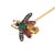 Early 20th Century Victorian Gemstone Diamond 18k Yellow Gold Enamel Bug Pin For Sale - Image 4 of 7