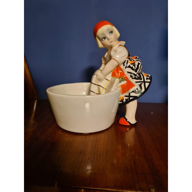 Girl Washing Laundry Figure by Sandro Vacchetti for Essevi, 1940s For Sale - Image 9 of 15