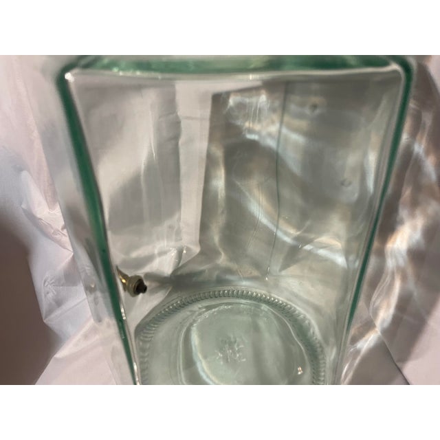 Glass Large Glass Italian Beverage Dispenser For Sale - Image 7 of 10