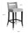 2020s Hart Grey Velvet Bar Stool For Sale - Image 5 of 7