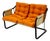 Bauhaus Tubular Canvas Sling Two-Seater Sofa, 1970s For Sale