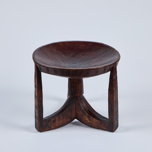 Trio of Vintage African Stools (Ethiopian) For Sale - Image 10 of 17