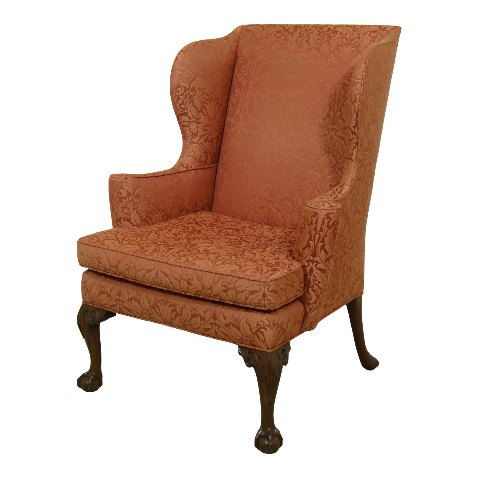 Kittinger Colonial Williamsburg Cw104 Mahogany Wing Chair Chairish