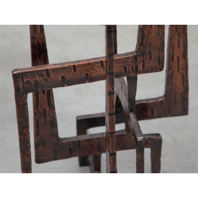 Brutalist Candleholder Sculpture in Wrought Iron, France, 1970s For Sale - Image 15 of 16