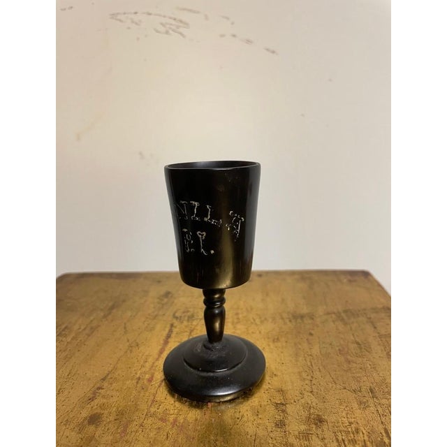 Mid 19th Century 19th Century Whaler Made Turned Ebony Stemmed Cup For Sale - Image 5 of 12