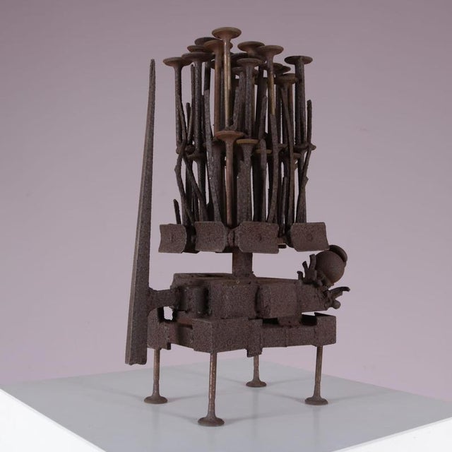 Brutalist Metal Artwork from Frans De Boer Lichtveld, 1970s For Sale - Image 5 of 15