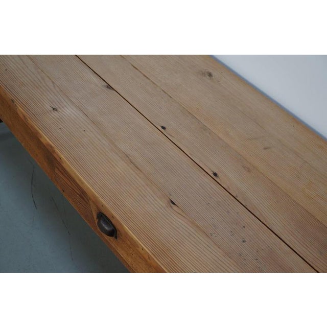 Antique Late 19th Century French Rustic Farmhouse Cherry Wood Dining Table For Sale - Image 6 of 18
