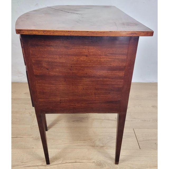 English Regency Bowfronted Sideboard with Drop Handles, 1800s For Sale - Image 12 of 18