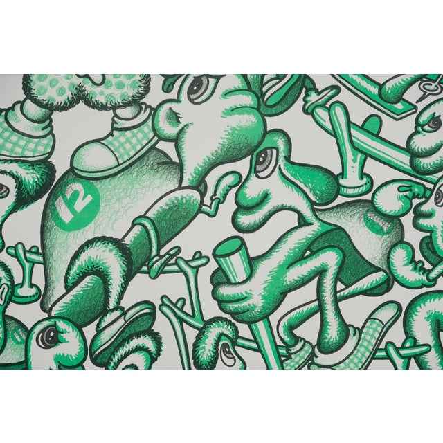Modern Peter Saul, Olympic Athletes, Original Signed Lithograph For Sale - Image 3 of 7
