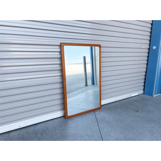 Mid-Century Modern Danish Modern Teak Wall Mirror by Arenkiel for Torring For Sale - Image 3 of 9
