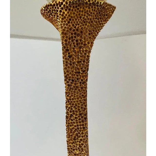 1990s Pair of French Fondica Golden Bronze 90’s Table Lamps For Sale - Image 5 of 13