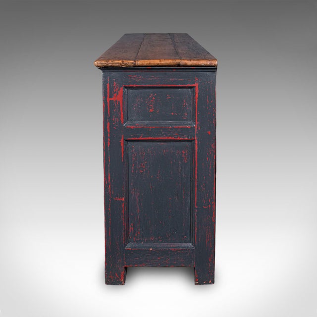 Vintage Dresser Base, English, Painted Pine, Kitchen Sideboard, Distressed, 1960 For Sale - Image 6 of 12