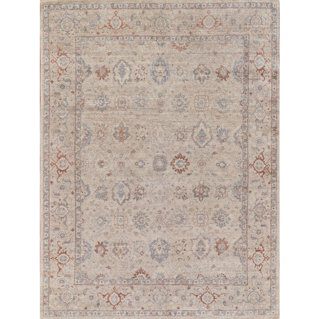 2020s Exquisite Rugs Harper Hand-Knotted New Zealand Wool Beige/Blue Rug-9'X12' For Sale - Image 5 of 5