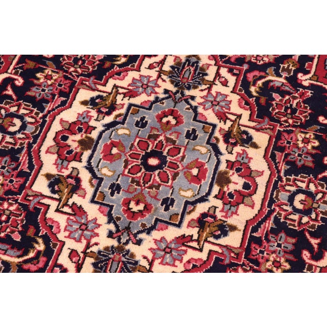 Antique Persian Red/Blue Wool Rug - 8'1'' X 10'11'' For Sale - Image 4 of 10