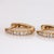 Contemporary 10mm Natural Diamond Huggie Earring in Solid 14k Yellow Gold - Everyday Jewelry, Pair For Sale - Image 3 of 5