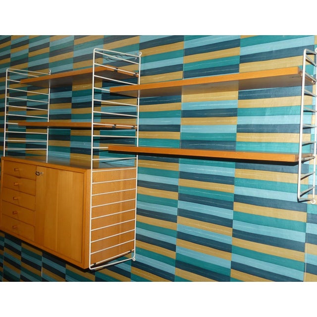 Swedish String Shelving Unit with Drawers in Elm by Nisse Strinning for String, 1950s For Sale - Image 17 of 18