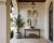 Greige Set of Four Vintage White-Washed Iron Arched Window-Style Wall Mirrors For Sale - Image 8 of 12