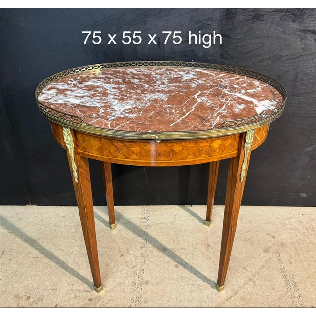 French Oval Lamp Table, 1880 For Sale - Image 14 of 15