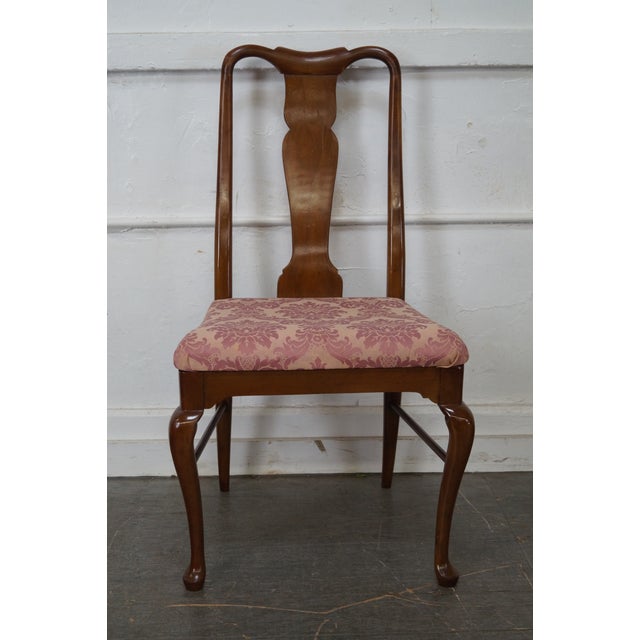 Thomasville Cherry Wood Queen Anne Dining Chairs Set of 6 Chairish
