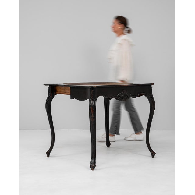 Brown 1880s French Wood Black Patinated Side Table For Sale - Image 8 of 18