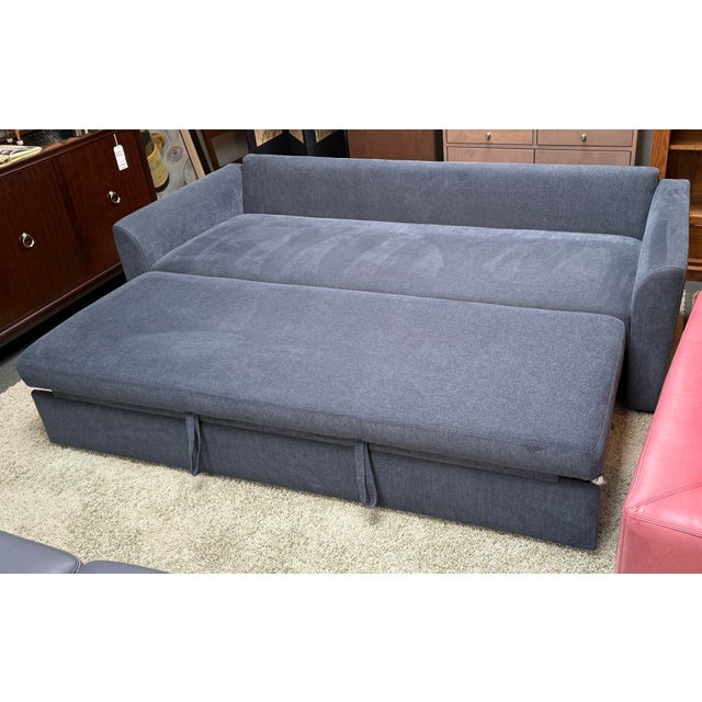 Design Plus Gallery presents the Bedford Queen Trundle Sofa by American Leather for Crate & Barrel. Bedford's bench seat,...