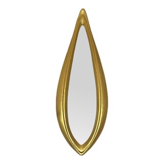 Mirror No. 2 — Sculptural Wall Mirror, Gold, Made to Order For Sale