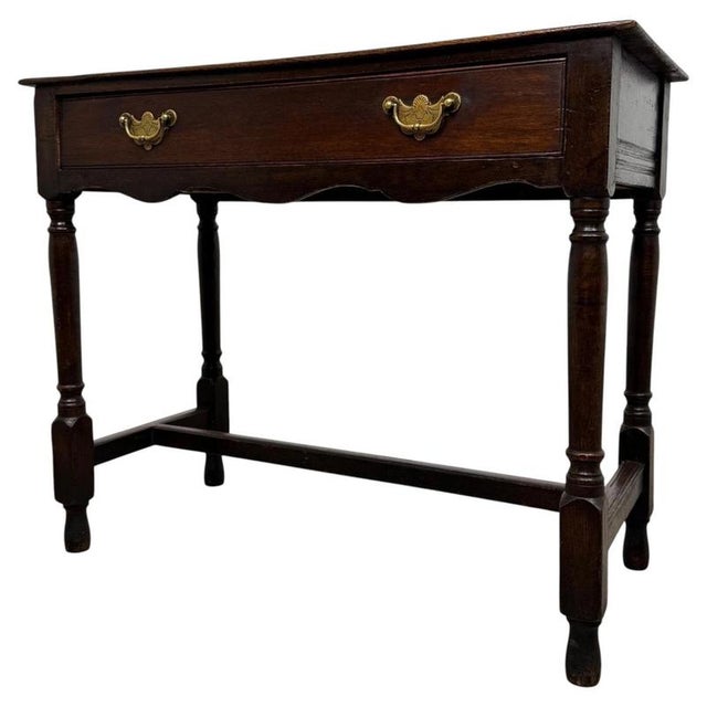 Antique English Oak Side Table, 1700s For Sale - Image 10 of 12