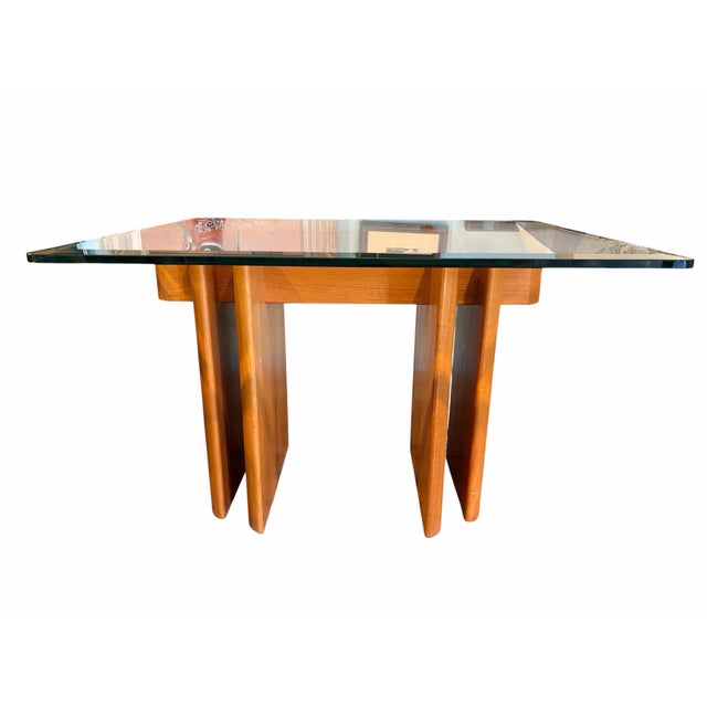 Mid-Century Modern 1970s Pair Danish Modern Sculptural Teak End Tables For Sale - Image 3 of 5