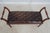 French French Louis XVI Style Brown Leather Seat Bench For Sale - Image 3 of 12