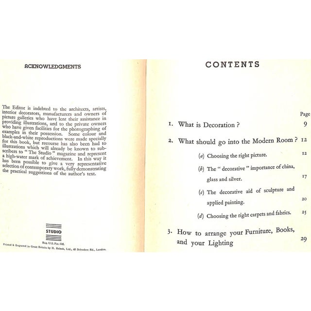 "Modern Furnishing and Decoration" 1934 Patmore, Derek For Sale - Image 4 of 17