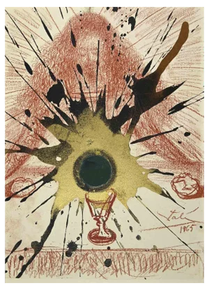 Salvador Dalí, The Blood of the New Covenant, Lithograph, 1964