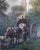 18th Century Flemish 18th Century Oil on Canvas, Suburban Street with Wayfarers For Sale - Image 5 of 12