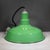 Vintage 18" Enameled Porcelain Green Industrial Pendant Lights c.1930-Set of 3 For Sale - Image 10 of 16