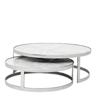 Contemporary Eichholtz Fletcher Nesting Marble Coffee Table