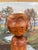Vintage Japanese Kokeshi Doll With Hand-Painted Floral Detail and Carved Wood Base. For Sale - Image 4 of 11