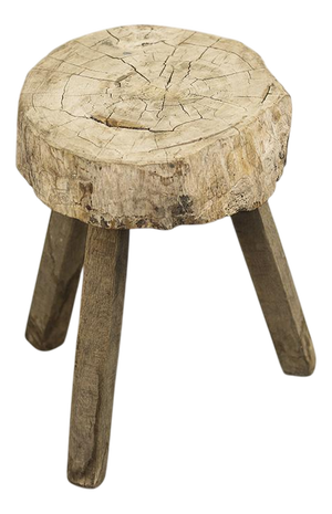 Primitive Wabi Sabi Rustic Farmhouse Stool / Pedestal
