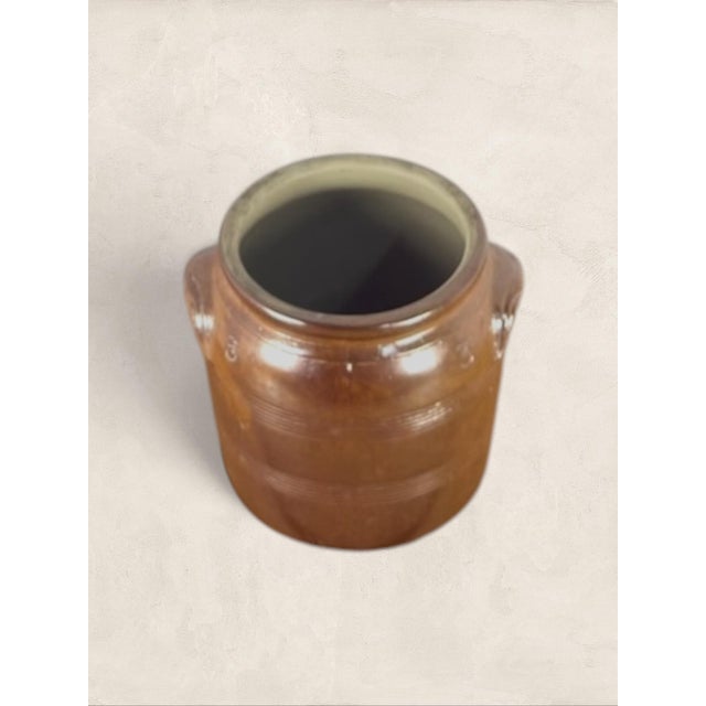 Brown Antique French Stoneware Confit Pot (3 Gallon) For Sale - Image 8 of 8