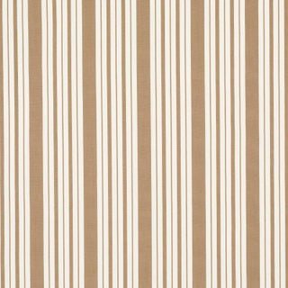 SAMPLE - Schumacher X Mark D. Sikes Markie Stripe Fabric In Neutral For Sale