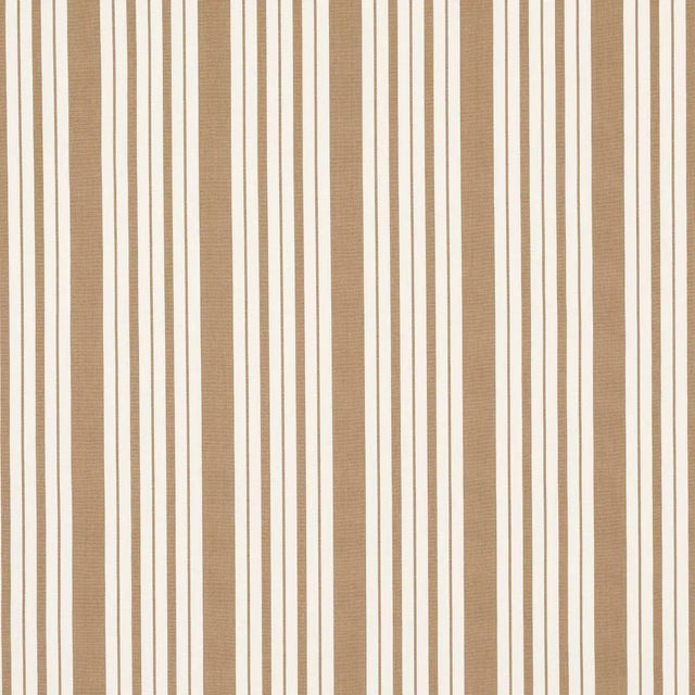 SAMPLE - Schumacher X Mark D. Sikes Markie Stripe Fabric In Neutral For Sale